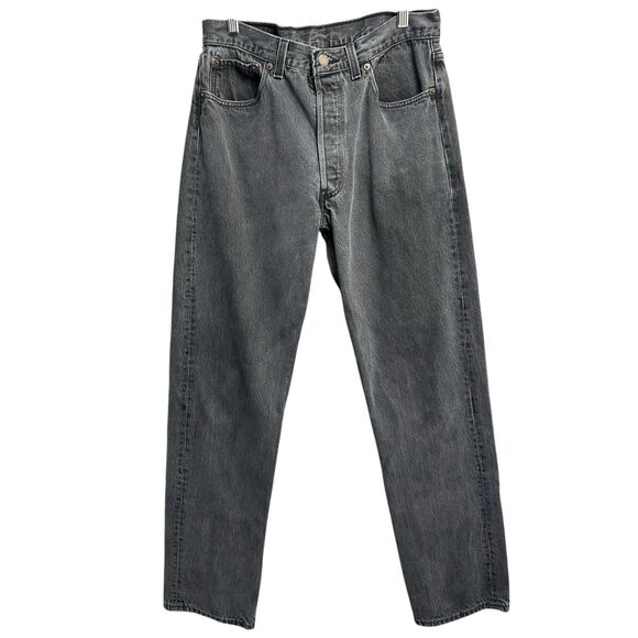 Levi’s 501 XX Jeans Mens Black Denim Jeans 33x32 USA Vintage 1994 Button Fly - Picture 1 of 16